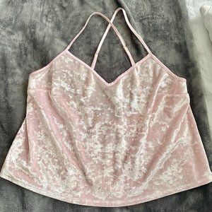 VS Pink Velvet Pj Top